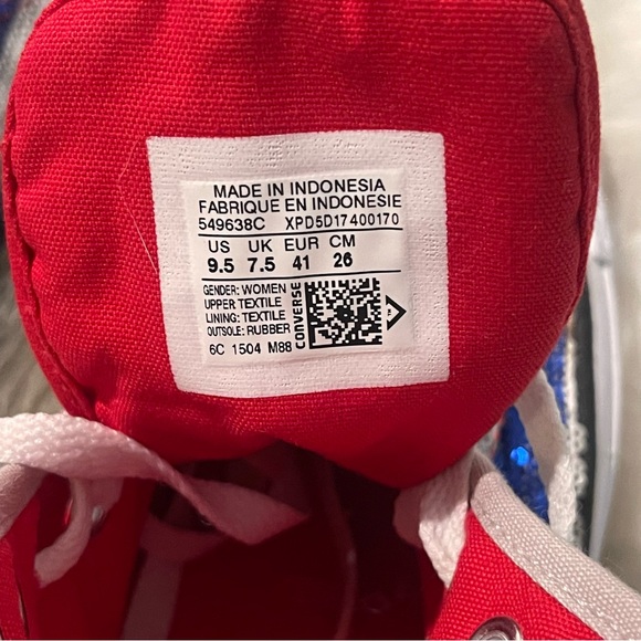 Converse Chuck Taylors Sparkly High Top Sneakers - Picture 7 of 12